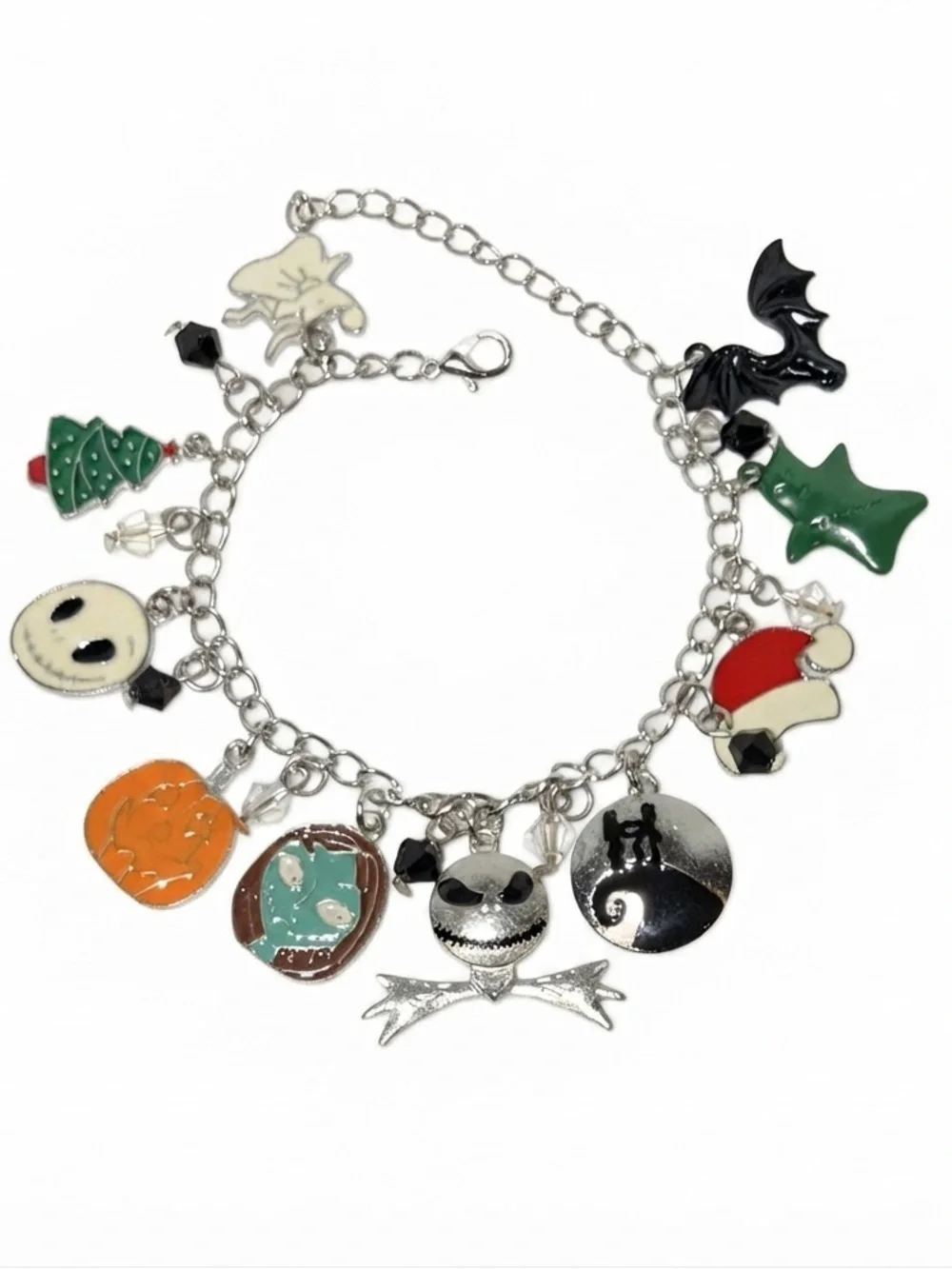 Silver Jack Halloween Bracelet